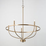 Capital Lighting 428551AD Greyson 5 Light Chandelier Aged Brass