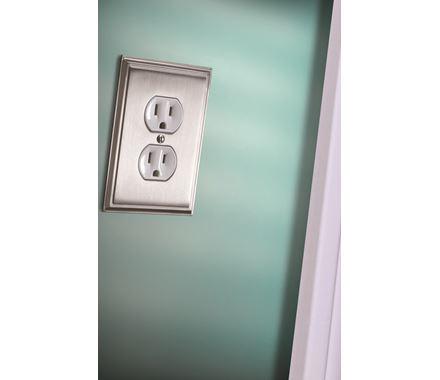 Amerock Wall Plate Satin Nickel 3 Toggle Switch Plate Cover Mulholland 1 Pack Light Switch Cover
