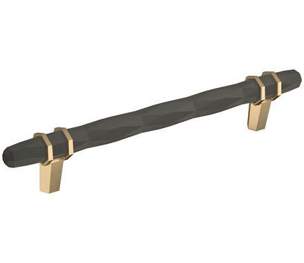 Amerock Cabinet Pull Black Bronze/Golden Champagne 6-5/16 inch (160 mm) Center-to-Center London 1 Pack Drawer Pull Drawer Handle Cabinet Hardware