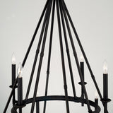 Capital Lighting 445201IH Ogden 12 Light Chandelier Brushed Black Iron