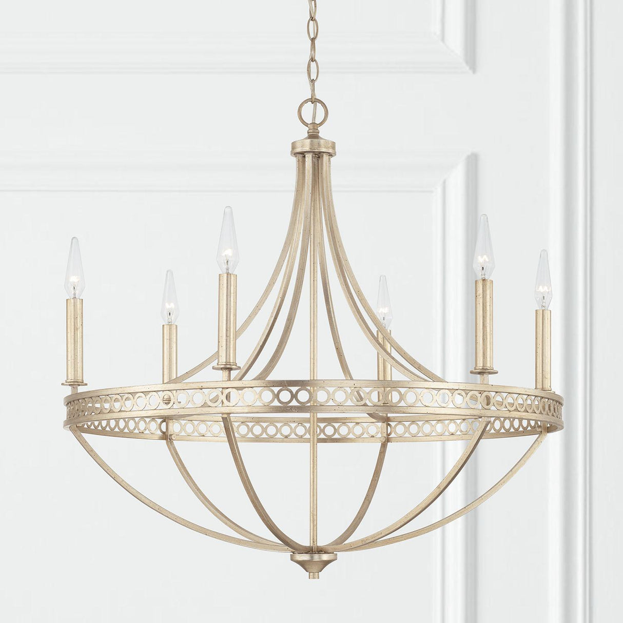 Capital Lighting 443161WG Isabella 6 Light Chandelier Winter Gold