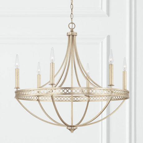 Capital Lighting 443161WG Isabella 6 Light Chandelier Winter Gold