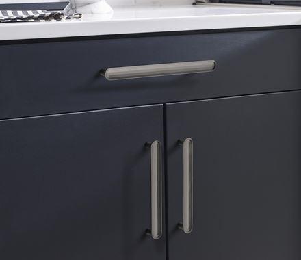 Amerock Cabinet Pull Gunmetal 7-9/16 inch (192 mm) Center to Center Concentric 1 Pack Drawer Pull Drawer Handle Cabinet Hardware