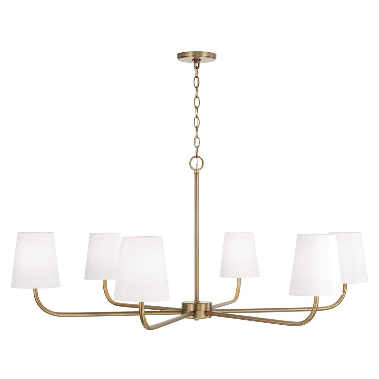 Capital Lighting 449461AD-706 Brody 6 Light Chandelier Aged Brass