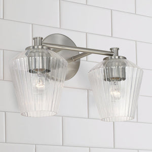 Capital Lighting 141421BN-507 Beau 2 Light Vanity Brushed Nickel