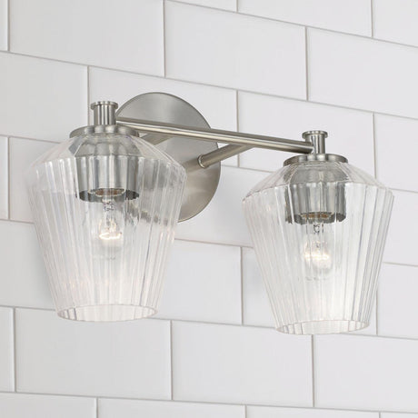 Capital Lighting 141421BN-507 Beau 2 Light Vanity Brushed Nickel