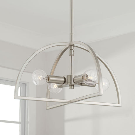 Capital Lighting 248841BN Lawson 4 Light Dual Mount Semi-Flush/Pendant Brushed Nickel