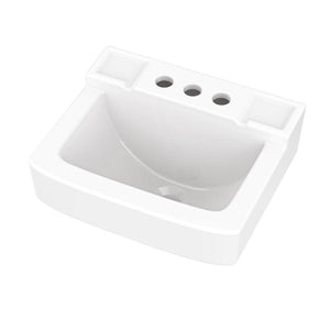 Gerber G0012354 White West Point Space Saving 4" Centers Wall Hung Bathroom Sink