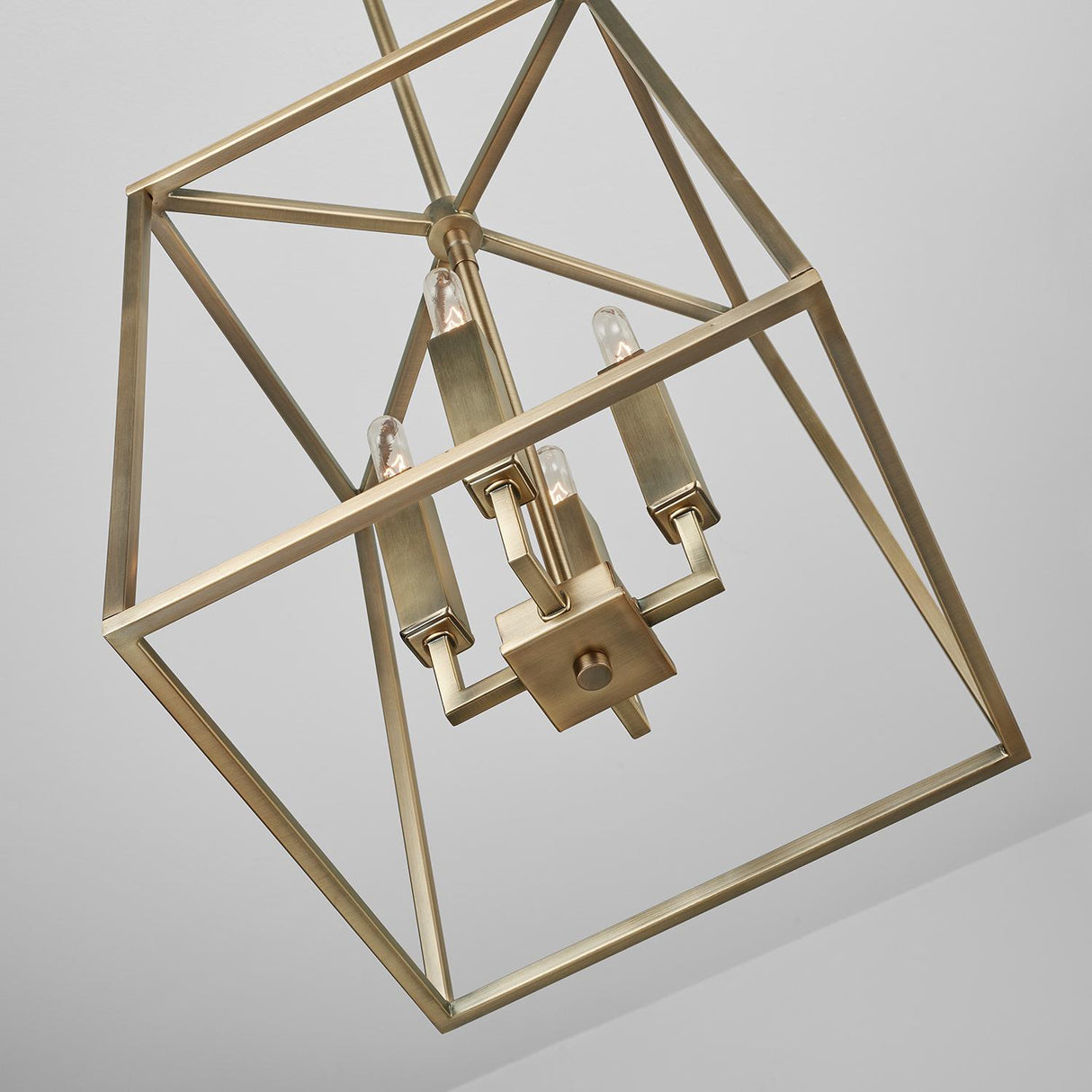 Capital Lighting 537641AD Thea 4 Light Foyer Aged Brass