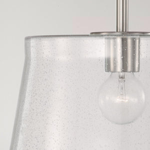Capital Lighting 246911BN Baker 1 Light Pendant Brushed Nickel