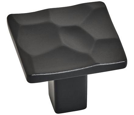 Amerock Cabinet Knob Matte Black 1-3/16 inch (30 mm) Length Kamari 1 Pack Drawer Knob Cabinet Hardware