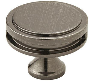 Amerock Cabinet Knob Gunmetal 1-3/4 inch (44 mm) Diameter Oberon 1 Pack Drawer Knob Cabinet Hardware