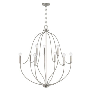 Capital Lighting 447091BN Madison 9 Light Chandelier Brushed Nickel