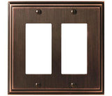 Amerock Wall Plate Oil Rubbed Bronze 2 Rocker Switch Plate Cover Mulholland 1 Pack Decora Wall Plate Light Switch Cover