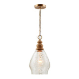 Capital Lighting 330413LW Juniper 1 Light Pendant Light Wood