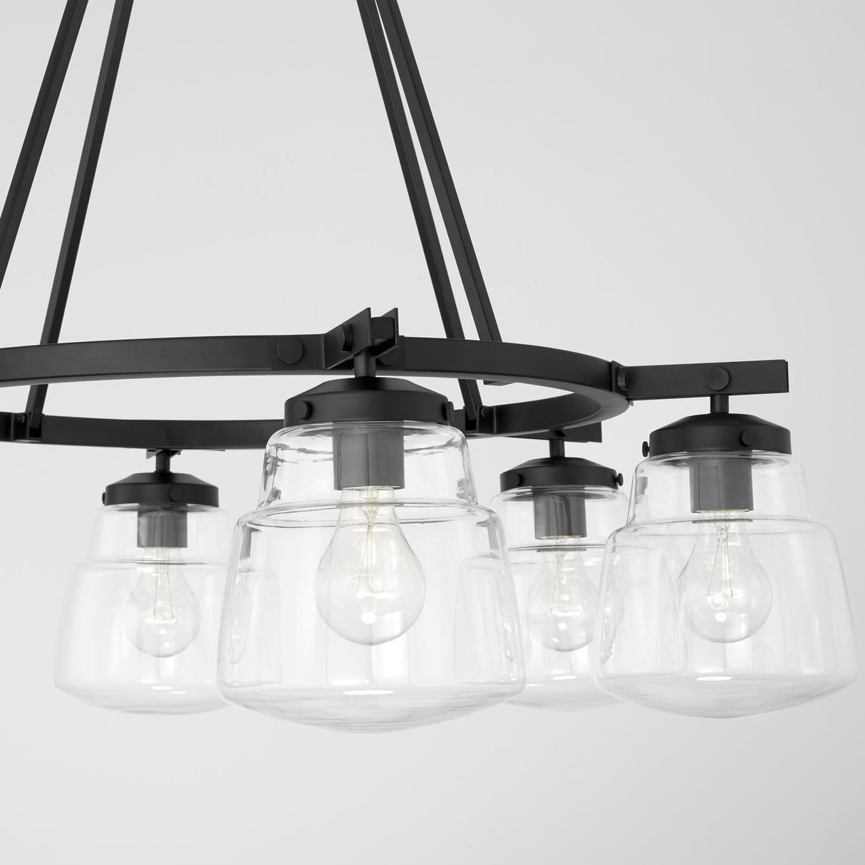 Capital Lighting 442761MB-518 Dillon 6 Light Chandelier Matte Black