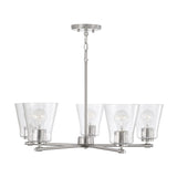 Capital Lighting 446951BN-533 Baker 5 Light Chandelier Brushed Nickel