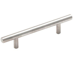 Amerock Cabinet Pull Sterling Nickel 3-3/4 inch (96 mm) Center to Center Bar Pulls 1 Pack Drawer Pull Drawer Handle Cabinet Hardware
