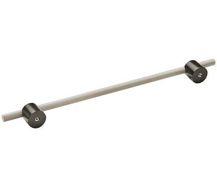 Amerock Cabinet Pull Matte Black/Silver Champagne 10-1/16 inch (256 mm) Center to Center Transcendent 1 Pack Drawer Pull Drawer Handle Cabinet Hardware