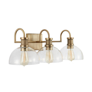 Capital Lighting 139133AD-497 Cassidy 3 Light Vanity Aged Brass