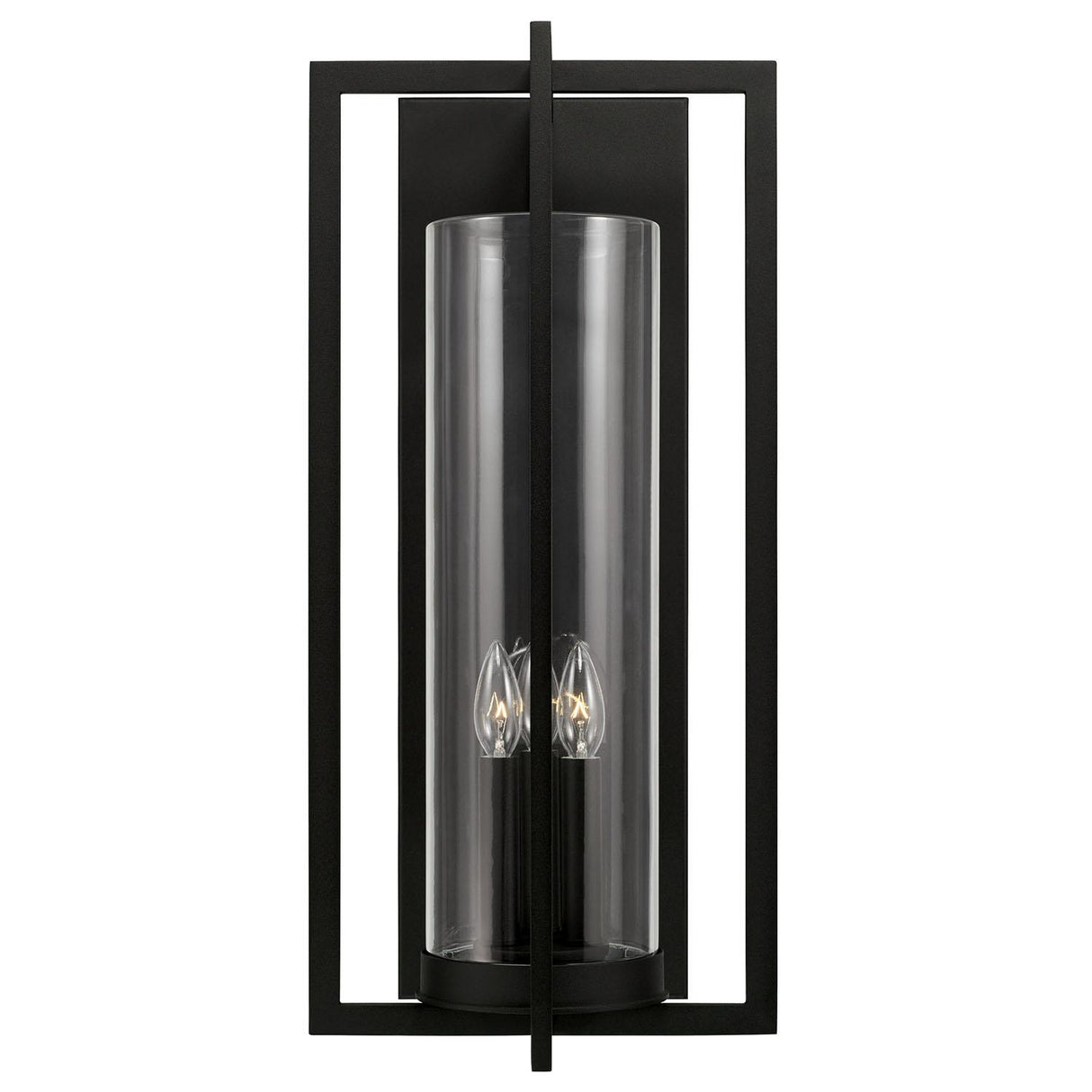 Capital Lighting 948231BK Kent 3 Light Outdoor Wall Lantern Black