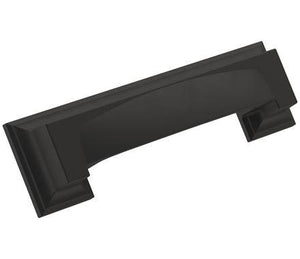 Amerock Cabinet Cup Pull Matte Black 3 inch & 3-3/4 inch (76mm & 96 mm) Center-to-Center Appoint 1 Pack Drawer Pull Cabinet Handle Cabinet Hardware