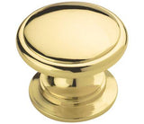 Amerock Cabinet Knob Polished Brass 1-1/4 inch (32 mm) Diameter Ravino 1 Pack Drawer Knob Cabinet Hardware