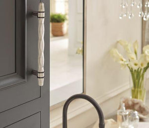 Amerock Cabinet Pull Marble White/Black Bronze 6-5/16 inch (160 mm) Center to Center Carrione 1 Pack Drawer Pull Drawer Handle Cabinet Hardware