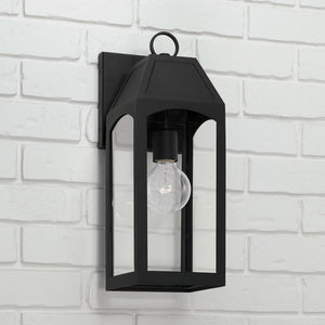 Capital Lighting 946311BK Burton 1 Light Outdoor Wall Lantern Black