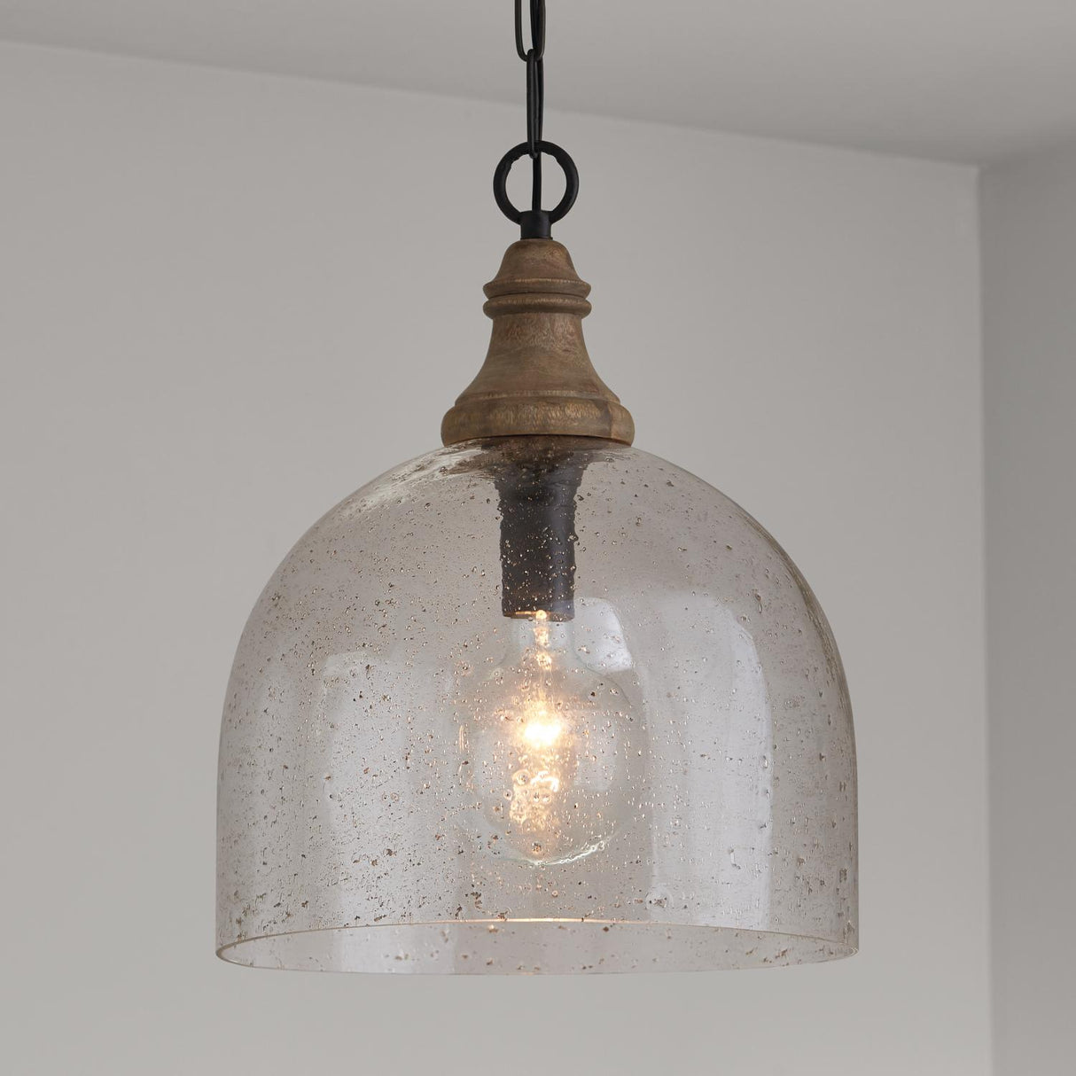 Capital Lighting 336011YP-484 Inglewood 1 Light Pendant Grey Wash and Dark Pewter