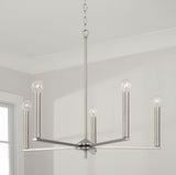 Capital Lighting 448651BN Portman 5 Light Chandelier Brushed Nickel