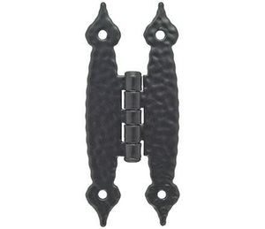 Amerock Cabinet Hinge 3-1/2 inch (89 mm) Length Hinge Colonial Black 2 Pack Non Self-Closing Hinge H-Type Hinge Cabinet Door Hinge