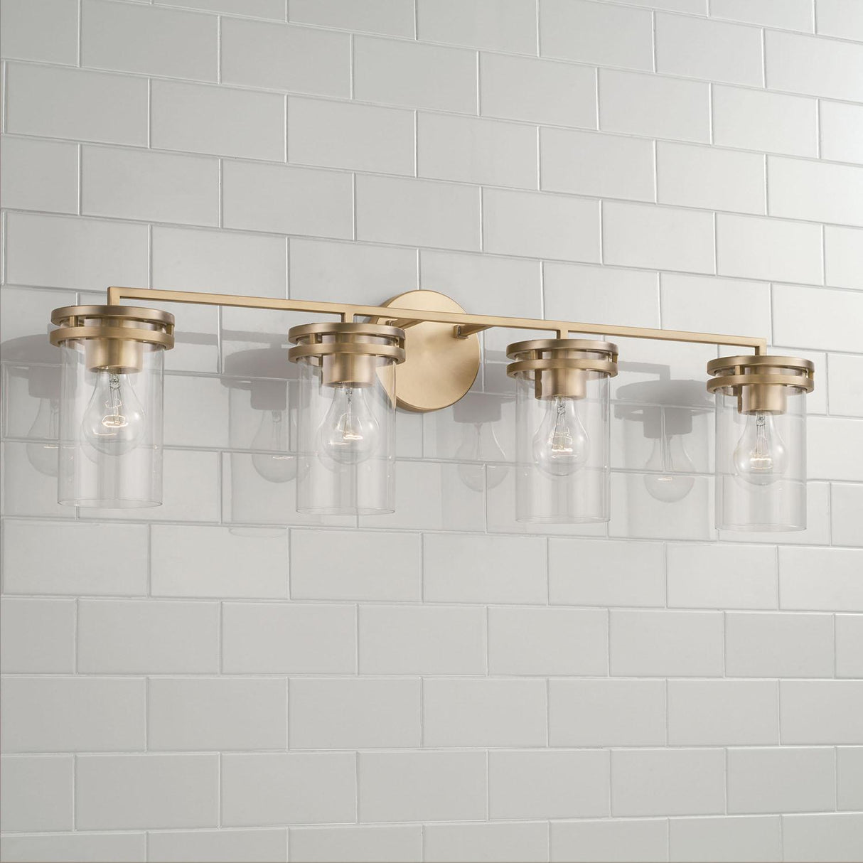 Capital Lighting 148741AD-539 Fuller 4 Light Vanity Aged Brass