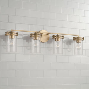 Capital Lighting 148741AD-539 Fuller 4 Light Vanity Aged Brass