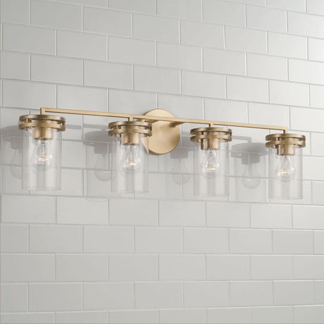 Capital Lighting 148741AD-539 Fuller 4 Light Vanity Aged Brass