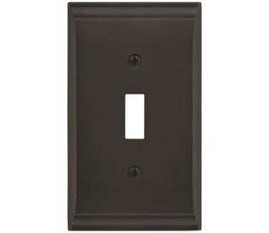Amerock Wall Plate Black Bronze 1 Toggle Switch Plate Cover Candler 1 Pack Light Switch Cover