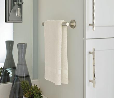 Amerock BH26546PSS Polished Stainless Steel Towel Bar 9 in (229 mm) Towel Rack Arrondi Bathroom Towel Holder Bathroom Hardware Bath Accessories