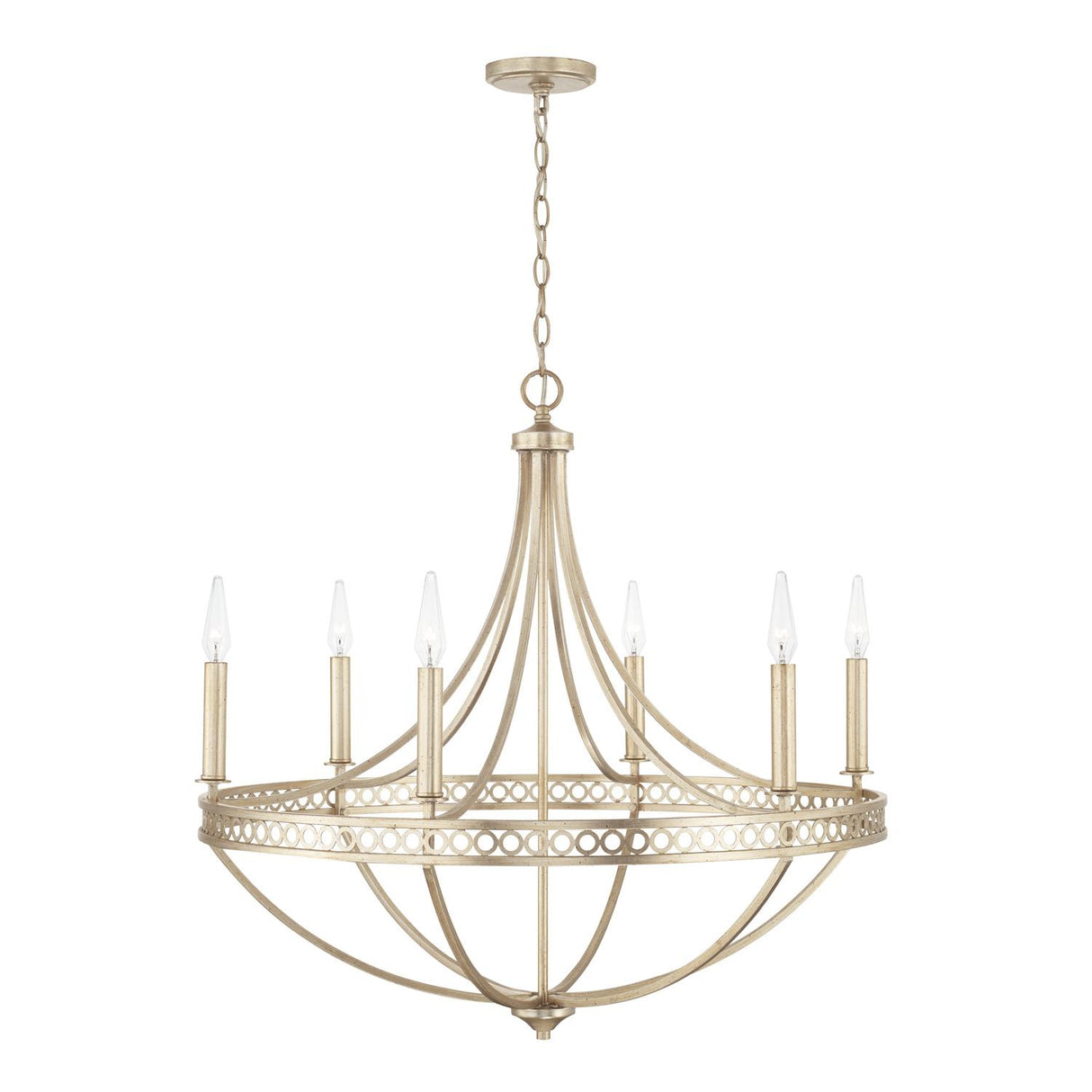 Capital Lighting 443161WG Isabella 6 Light Chandelier Winter Gold