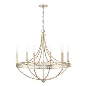 Capital Lighting 443161WG Isabella 6 Light Chandelier Winter Gold