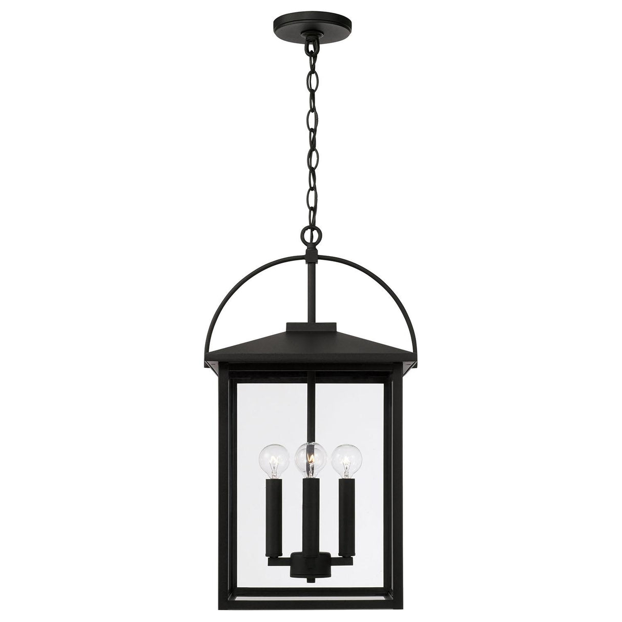 Capital Lighting 948042BK Bryson 4 Light Outdoor Hanging Lantern Black