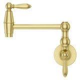 Port Haven 2-Handle Pot Filler Faucet in Brushed Gold