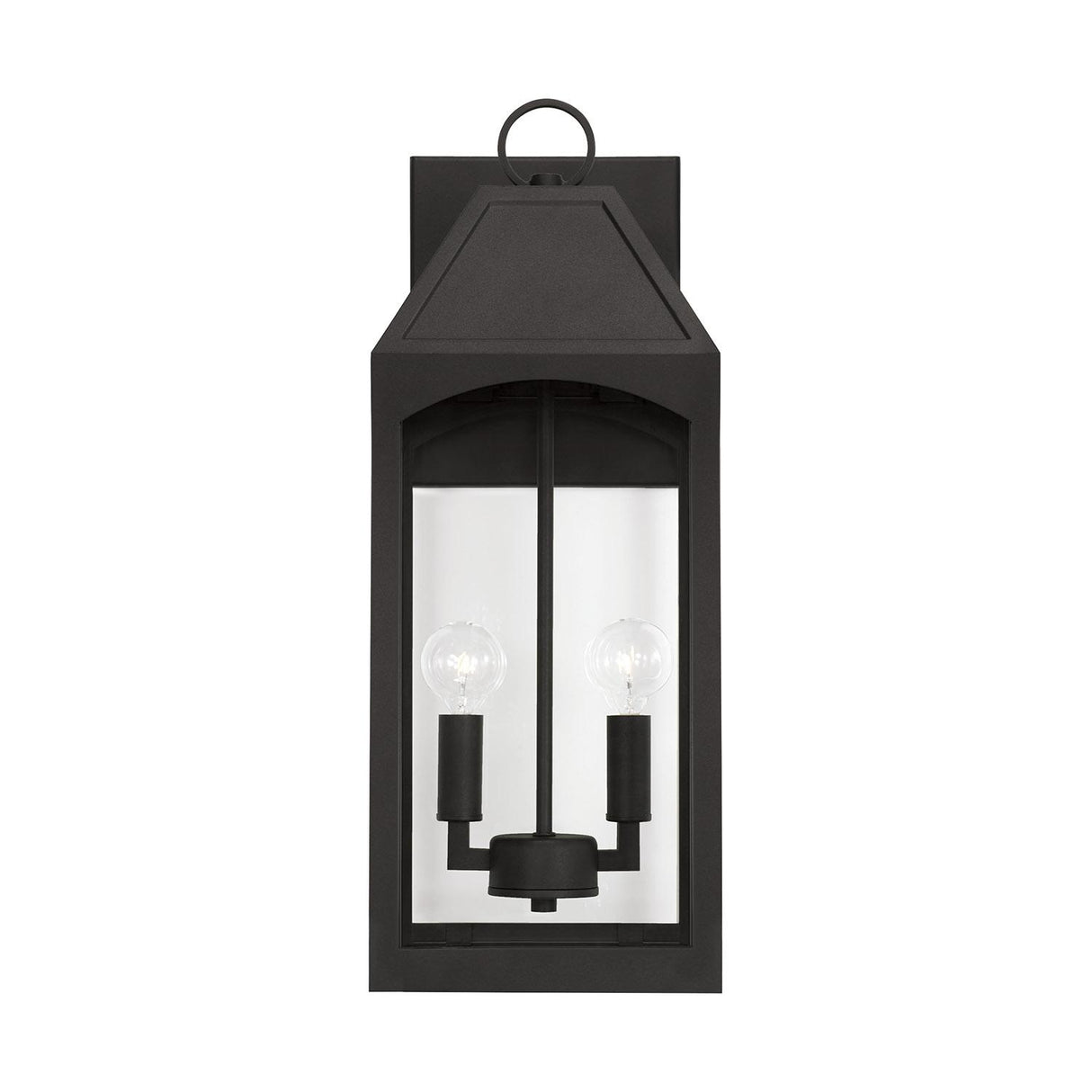 Capital Lighting 946321BK Burton 2 Light Outdoor Wall Lantern Black