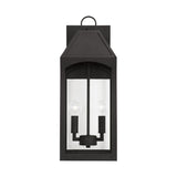 Capital Lighting 946321BK Burton 2 Light Outdoor Wall Lantern Black