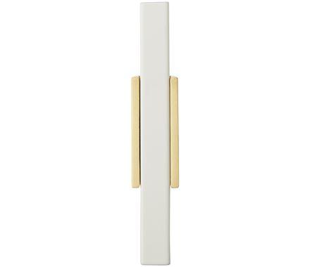 Amerock BP67BGLWHT Kitchen Cabinet Door or Drawer Knob Brushed Gold/White 2-3/4 (70 mm) Length Urbanite 1 Pack Furniture Hardware Bathroom Cabinet Hardware