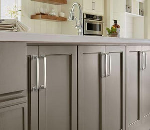 Amerock Cabinet Pull Satin Nickel 6-5/16 inch (160 mm) Center-to-Center Ville 1 Pack Drawer Pull Cabinet Handle Cabinet Hardware