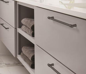 Amerock Cabinet Pull Matte Black 8-13/16 inch (224 mm) Center-to-Center Destine 1 Pack Drawer Pull Cabinet Handle Cabinet Hardware