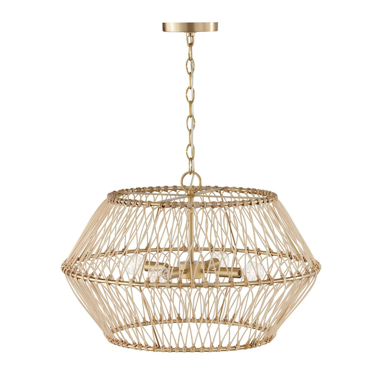 Capital Lighting 344142MA Wren 4 Light Pendant Matte Brass