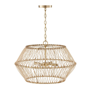 Capital Lighting 344142MA Wren 4 Light Pendant Matte Brass