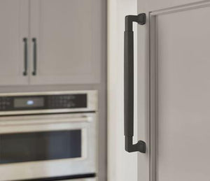Amerock BP36890FB Stature Cabinet Pull, 8-13/16 in (224 mm) Center-to-Center, Matte Black