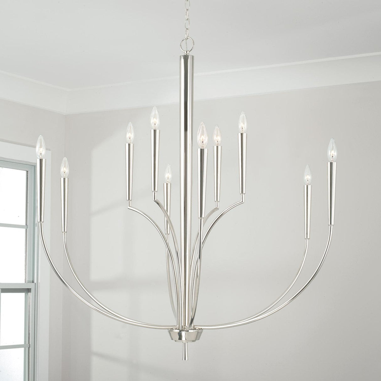 Capital Lighting 445901PN Holden 10 Light Chandelier Polished Nickel